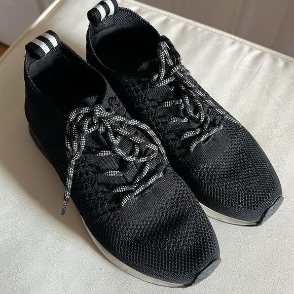 K/Slides Urban Expression Black Knit Sneakers with Silver back detail - Picture 8 of 8